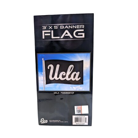 RICO UCLA Script Carbon Fiber Flag 3X5