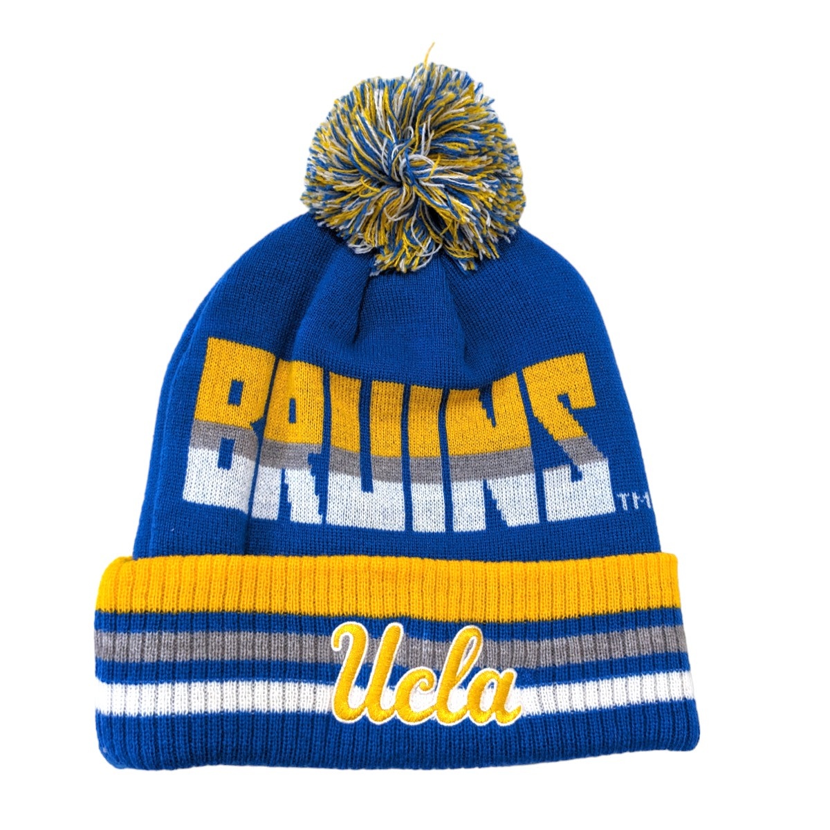 Captivating UCLA Script  Bruins Three Color  Beanie