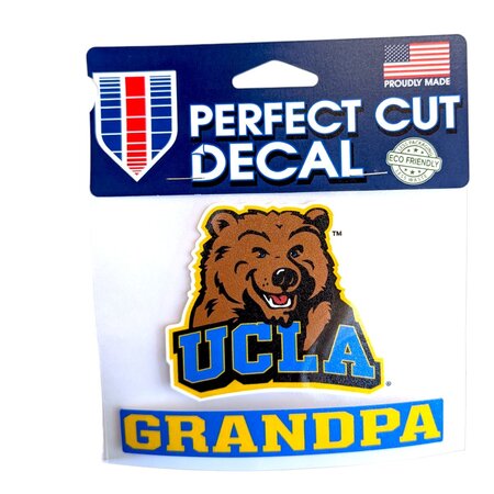 Wincraft Bear UCLA Grandpa Perfect Cut Decal 4x5