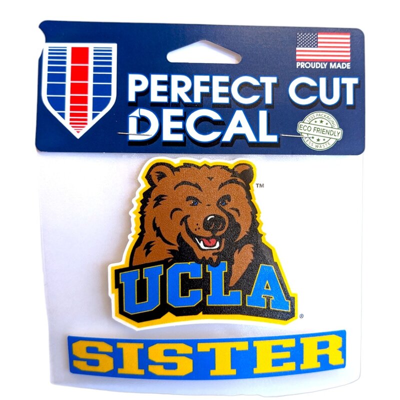 Wincraft Bear UCLA Sister Perfect Cut Decal 4x5