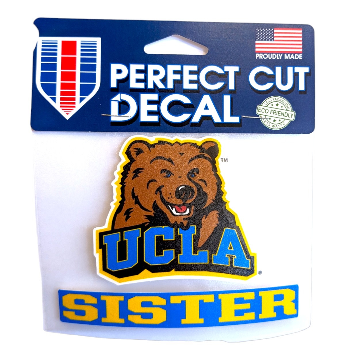 Wincraft Bear UCLA Sister Perfect Cut Decal 4x5