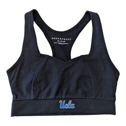 Boxercraft UCLA Script  Ladies Sweetheart Sports Bra Black