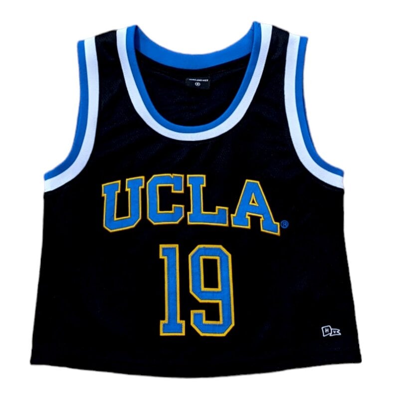 HYPE AND VICE UCLA Cropped Basketball Jersey Black