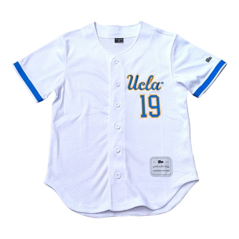 HYPE AND VICE UCLA Ladies  Baseball Jersey White
