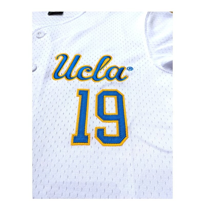 HYPE AND VICE UCLA Ladies  Baseball Jersey White