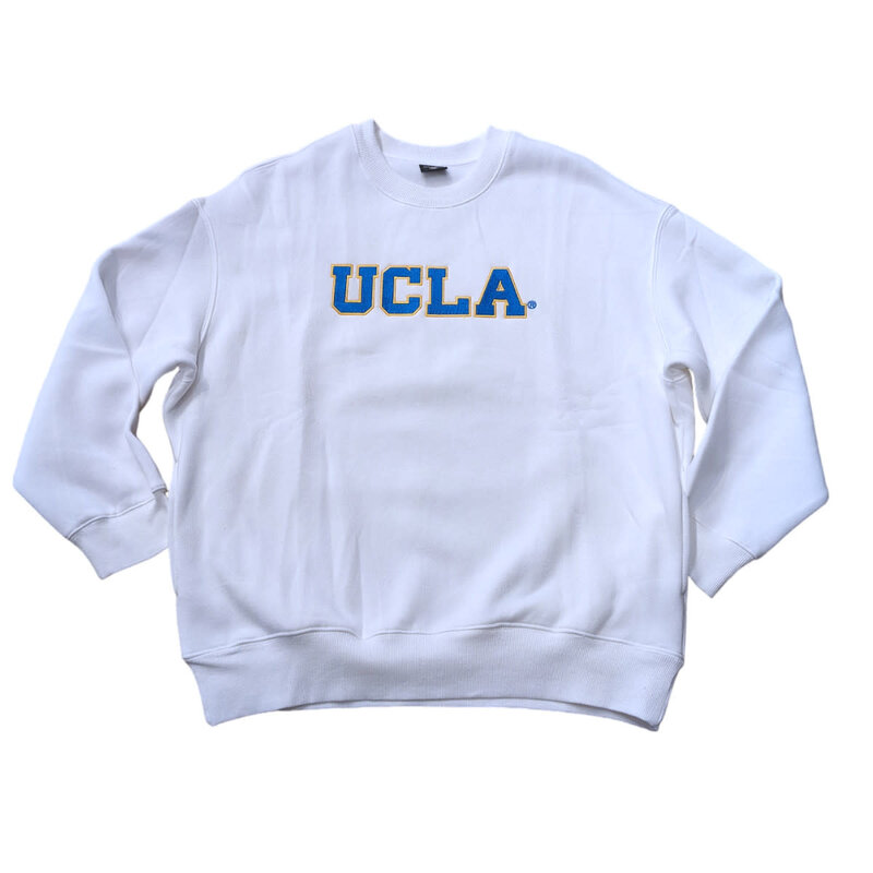 HYPE AND VICE UCLA Block Offside Crewneck White