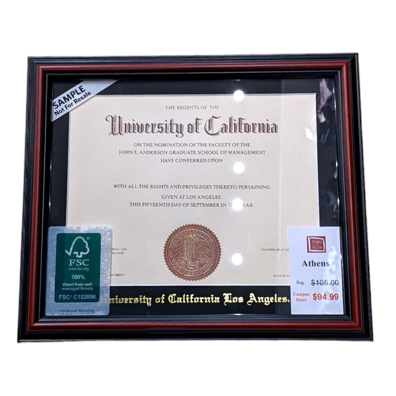 Framing Success UCLA Athens Moulding Diploma Frame