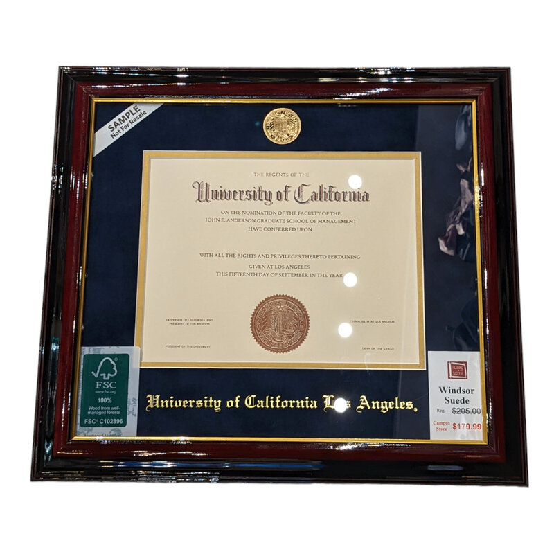 Framing Success UCLA Windsor Moulding Diploma Frame