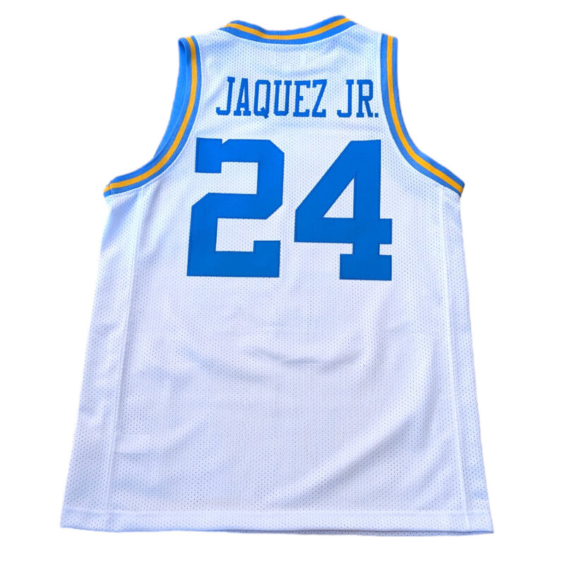 Retro Brand UCLA Basketball White Jersey #24  Jaquez