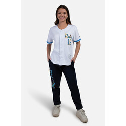 HYPE AND VICE UCLA Ladies  Baseball Jersey White