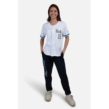 HYPE AND VICE UCLA Ladies  Baseball Jersey White