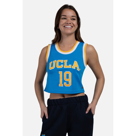 HYPE AND VICE UCLA Cropped Basketball Jersey Blue