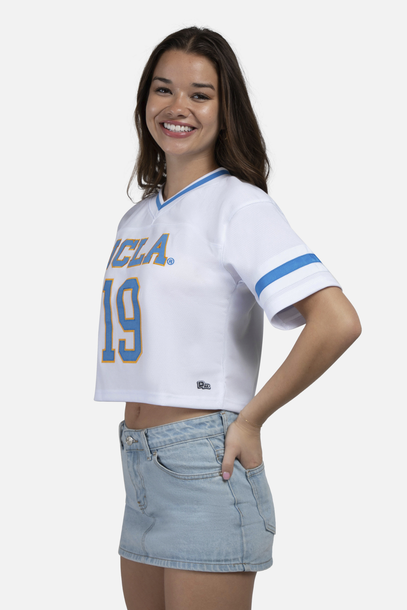 HYPE AND VICE UCLA Ladies Football Jersey White