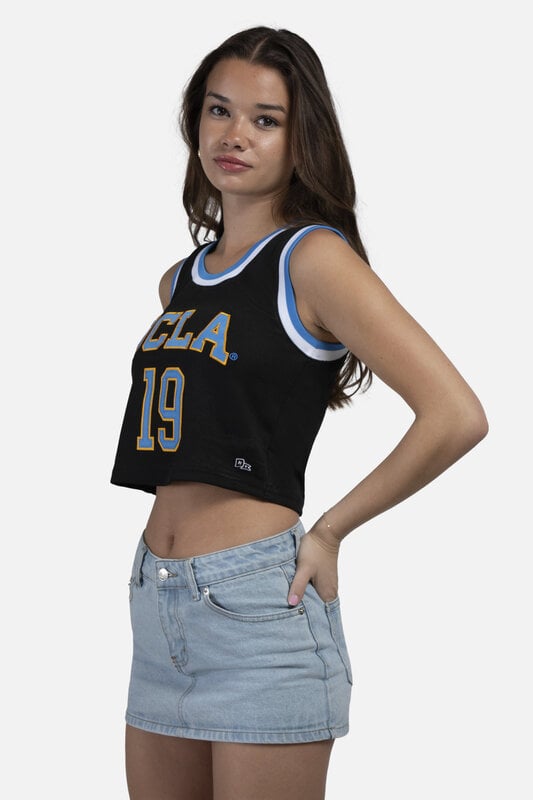 HYPE AND VICE UCLA Cropped Basketball Jersey Black