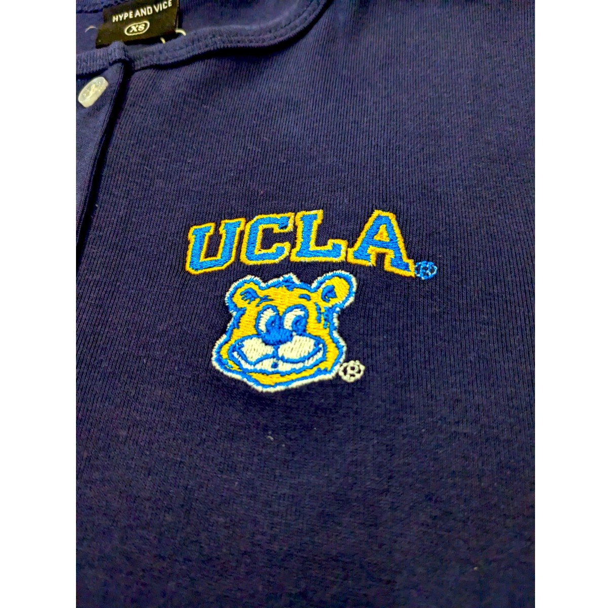 HYPE AND VICE UCLA BabyDoll Knit Navy