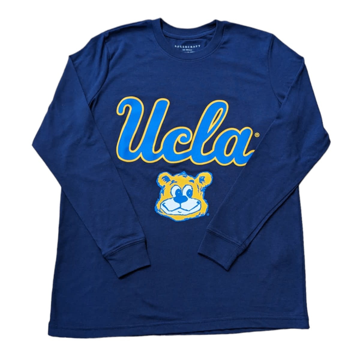 Boxercraft UCLA Script Retro Bear Navy Long Sleeve