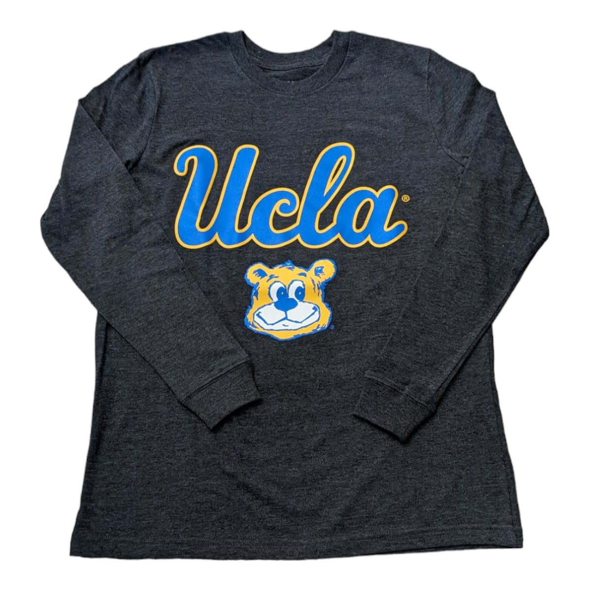Boxercraft UCLA Script Retro Bear Charcoal Long Sleeve