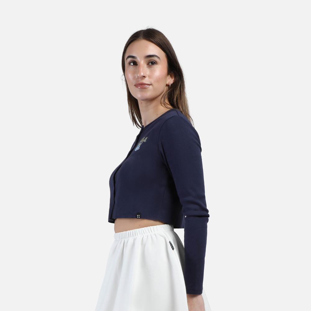 HYPE AND VICE UCLA BabyDoll Knit Navy