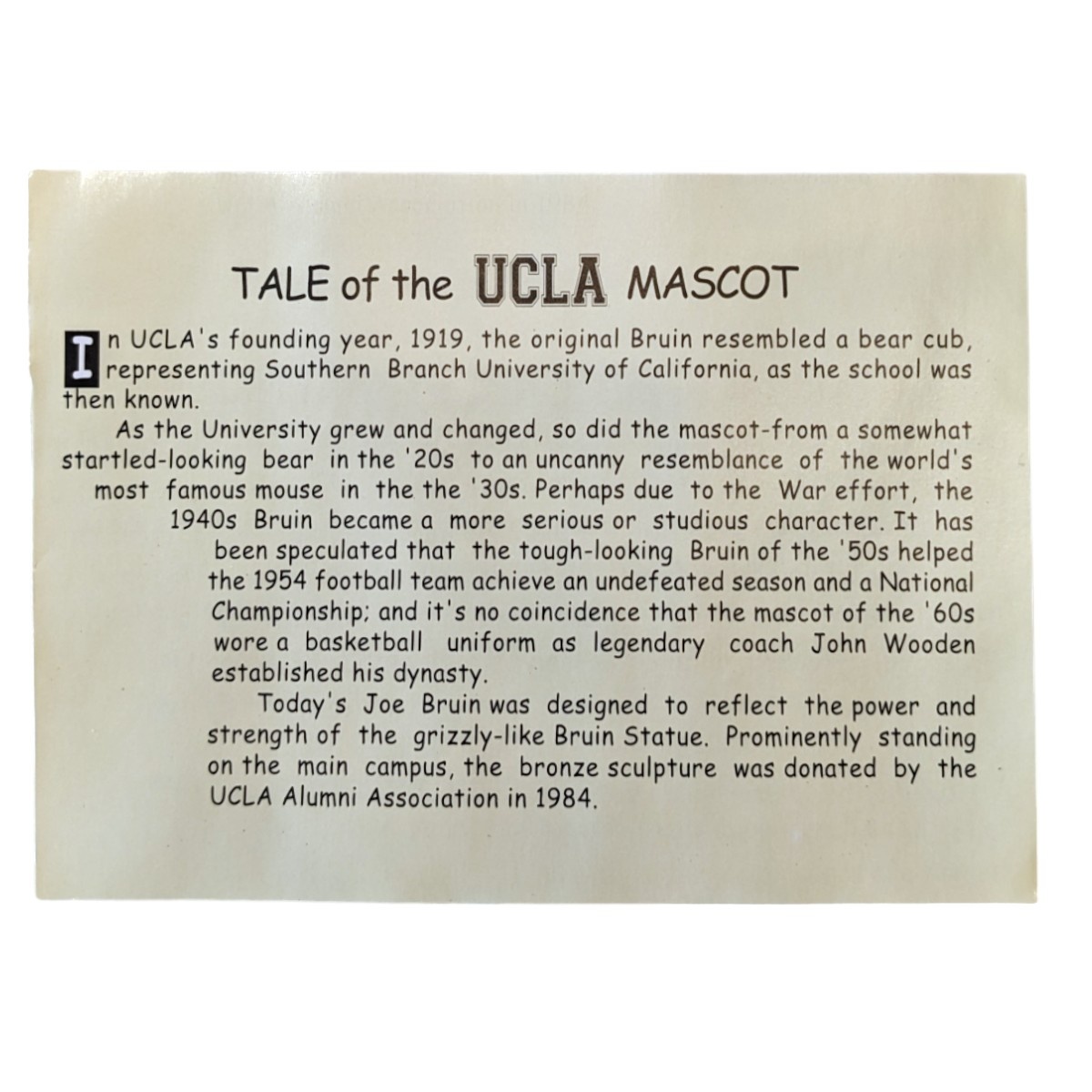 Tale of the UCLA Mascot Picture Frame 4X6