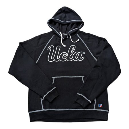Russell Athletic Ucla Script Constrast Stitch Hoodie Black