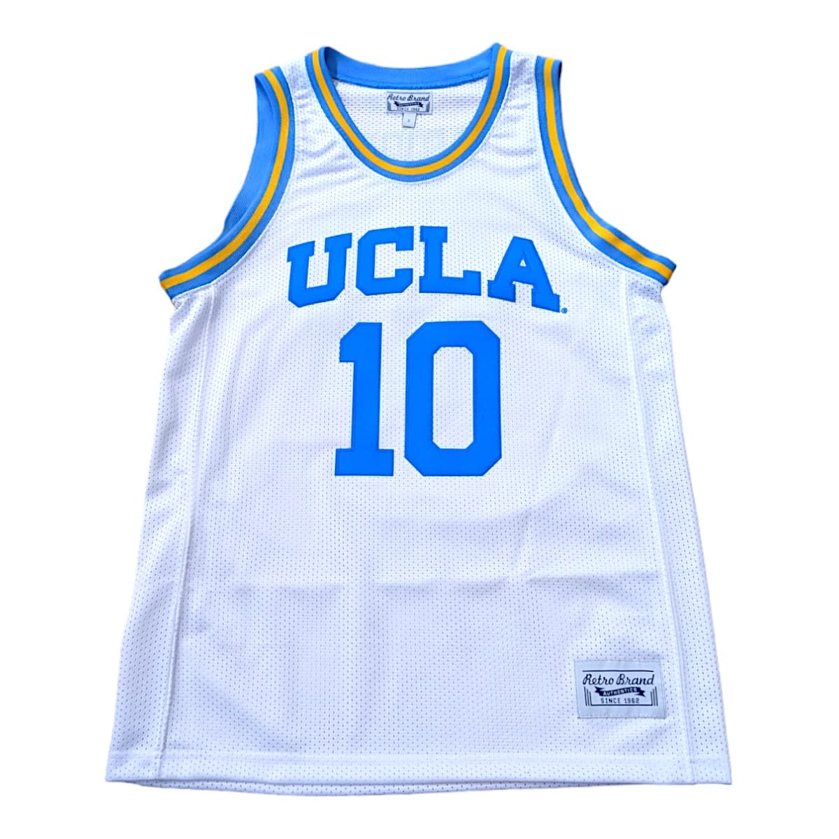 Retro Brand UCLA Basketball White Jersey #10  CAMPBELL