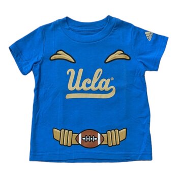 ADIDAS KIDS S/S TEE SHIRT ROYAL BLUE FOOTBALL SCRIPT OVER BALL LOGO 4PARG