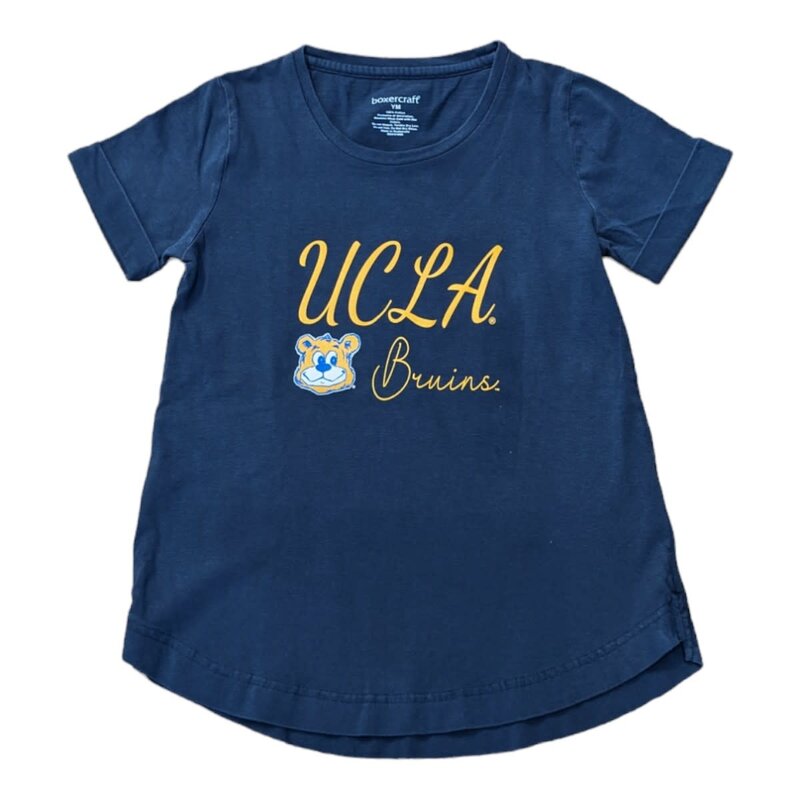 Boxercraft UCLA Girls Vintage Joe Cuff Tee Navy