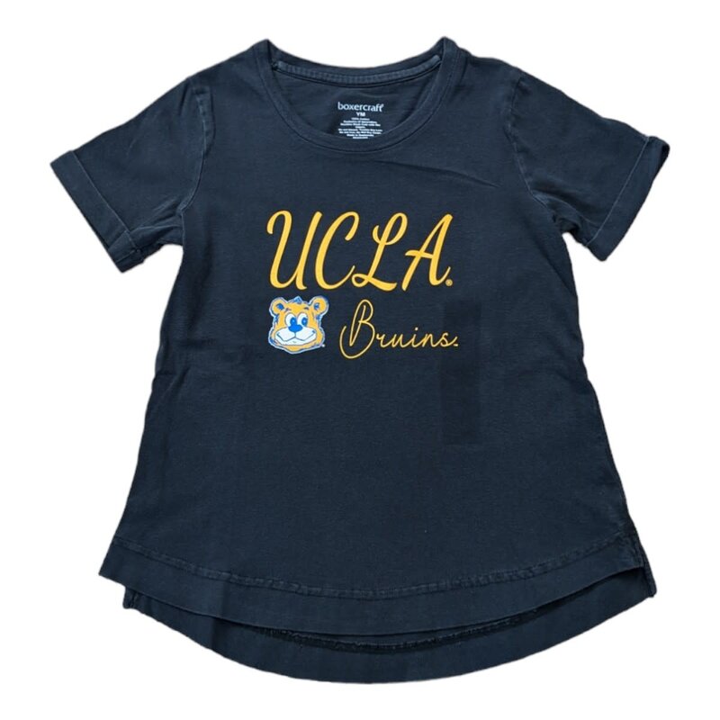 Boxercraft UCLA Girls Vintage Joe Cuff Tee Black