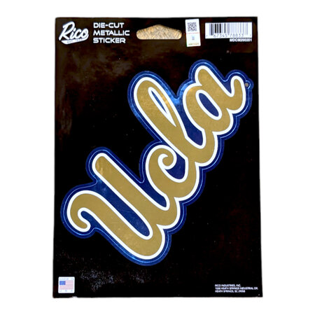 RICO UCLA Script Medium Metalic Cut Decal