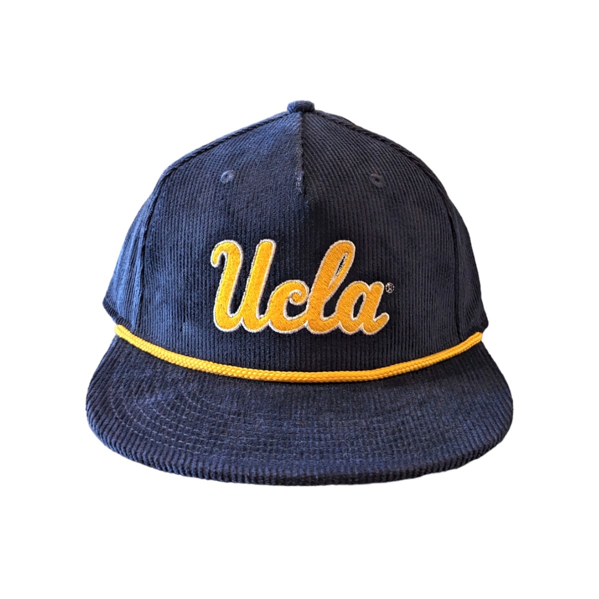 The Game UCLA Script Corduroy Flat Bill Rope Navy Cap