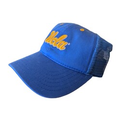 The Game UCLA Script Youth Size Trucker Mesh Hat Blue