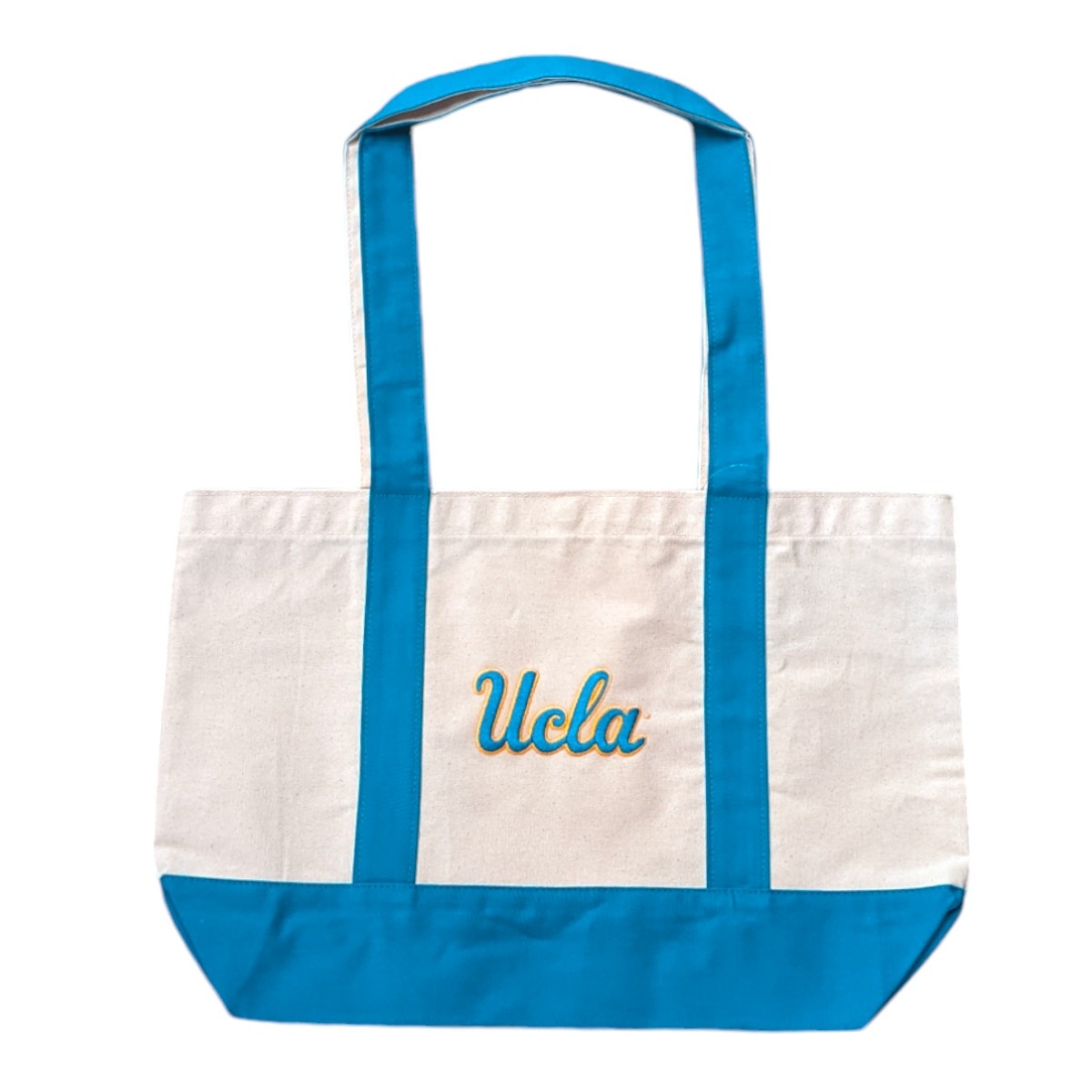 MCM Brands UCLA Script Snap Tote Bag Aqua