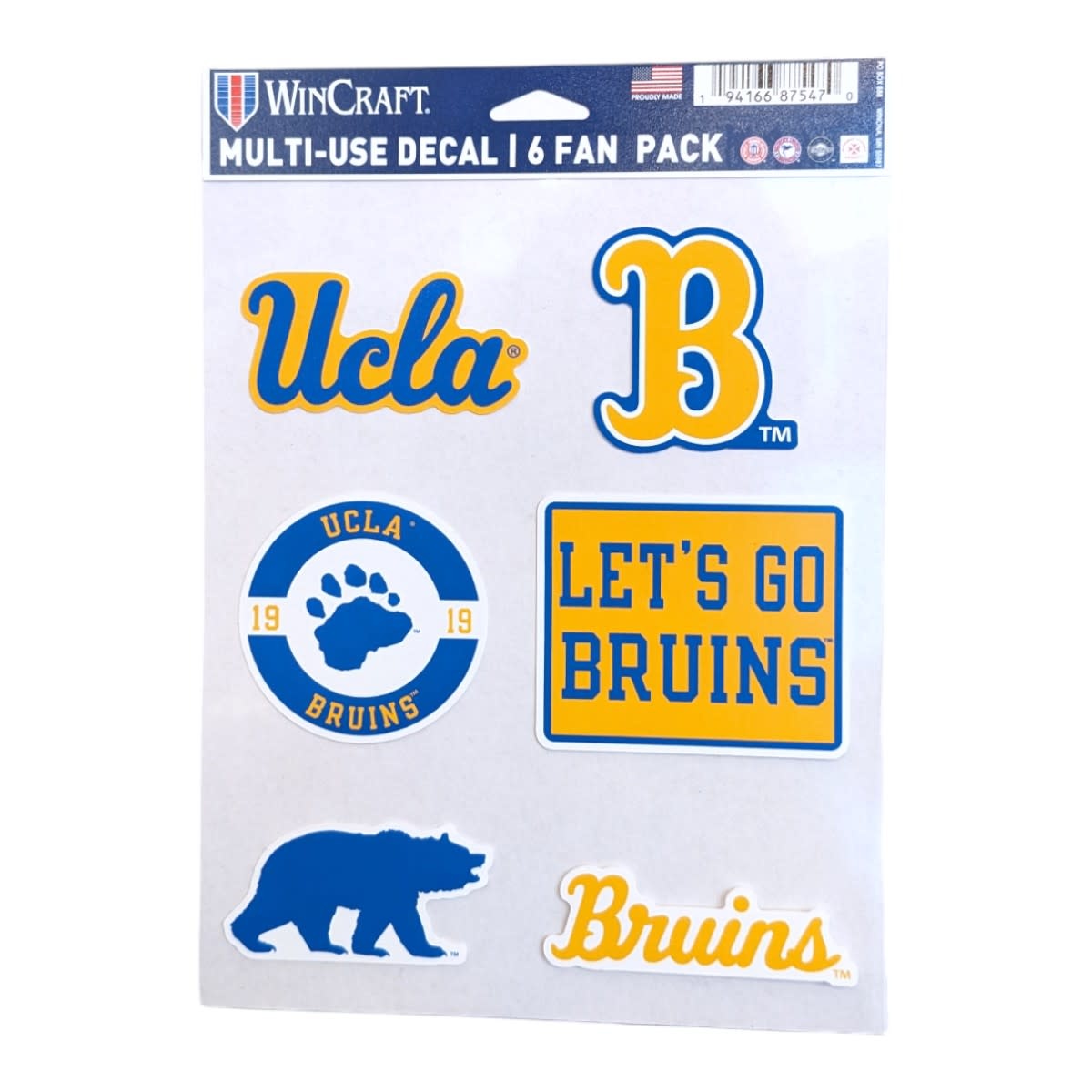 Wincraft UCLA Bruins Uni Multi Use DeCal 6 Fan Pack
