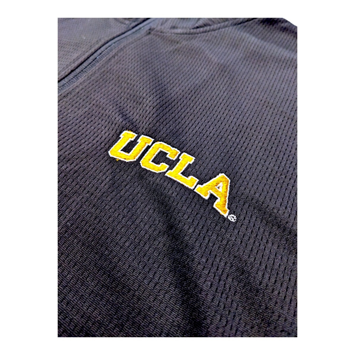 Vantage UCLA Block Mesh 1/4 Zip Tech Pullover Black