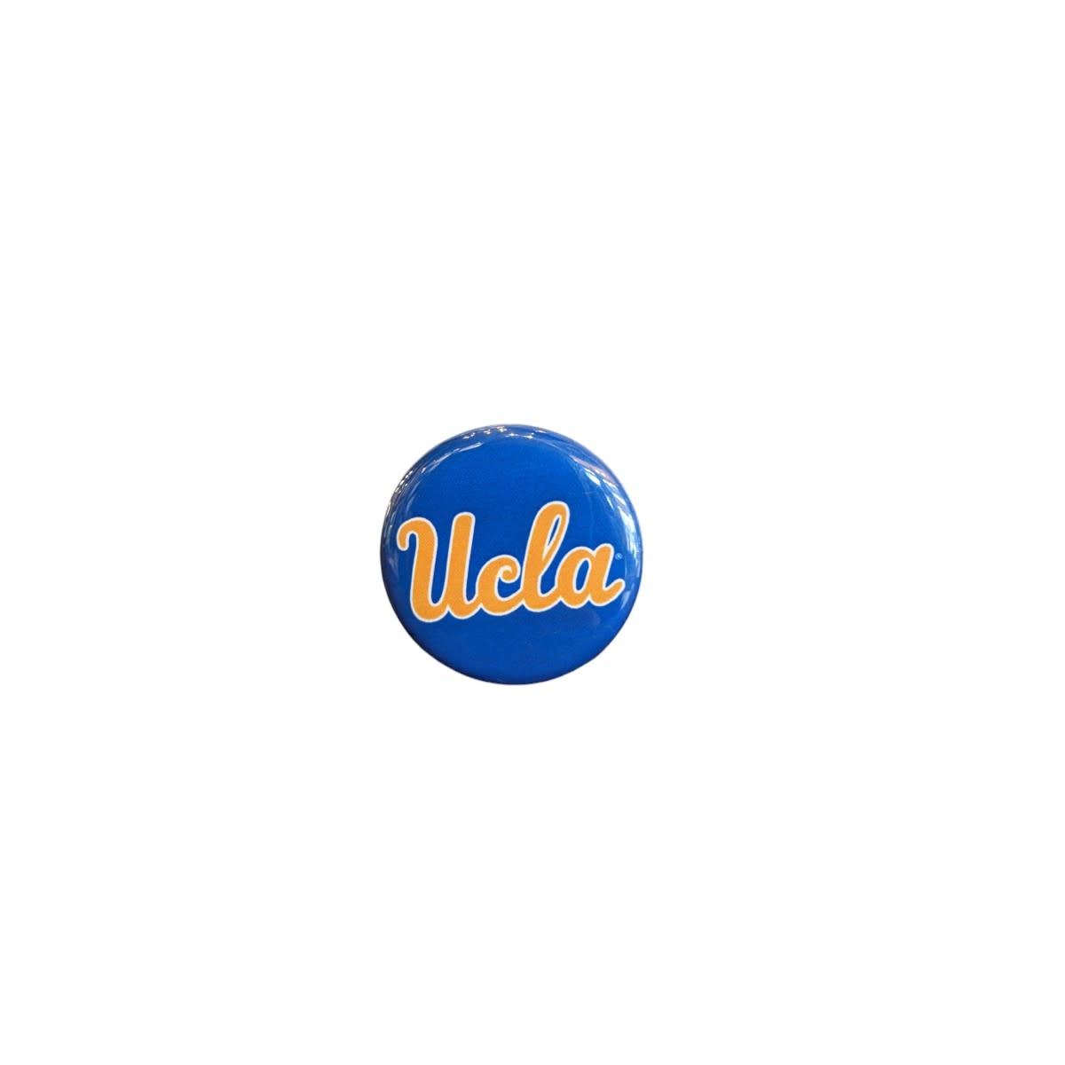 Color Shock UCLA Script Blue Mini Button Individual 1.25'
