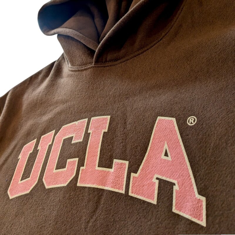 HYPE AND VICE UCLA Arch Pink Classic Brown Hoodie
