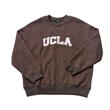 HYPE AND VICE UCLA Pink Block Offside Crewneck Brown