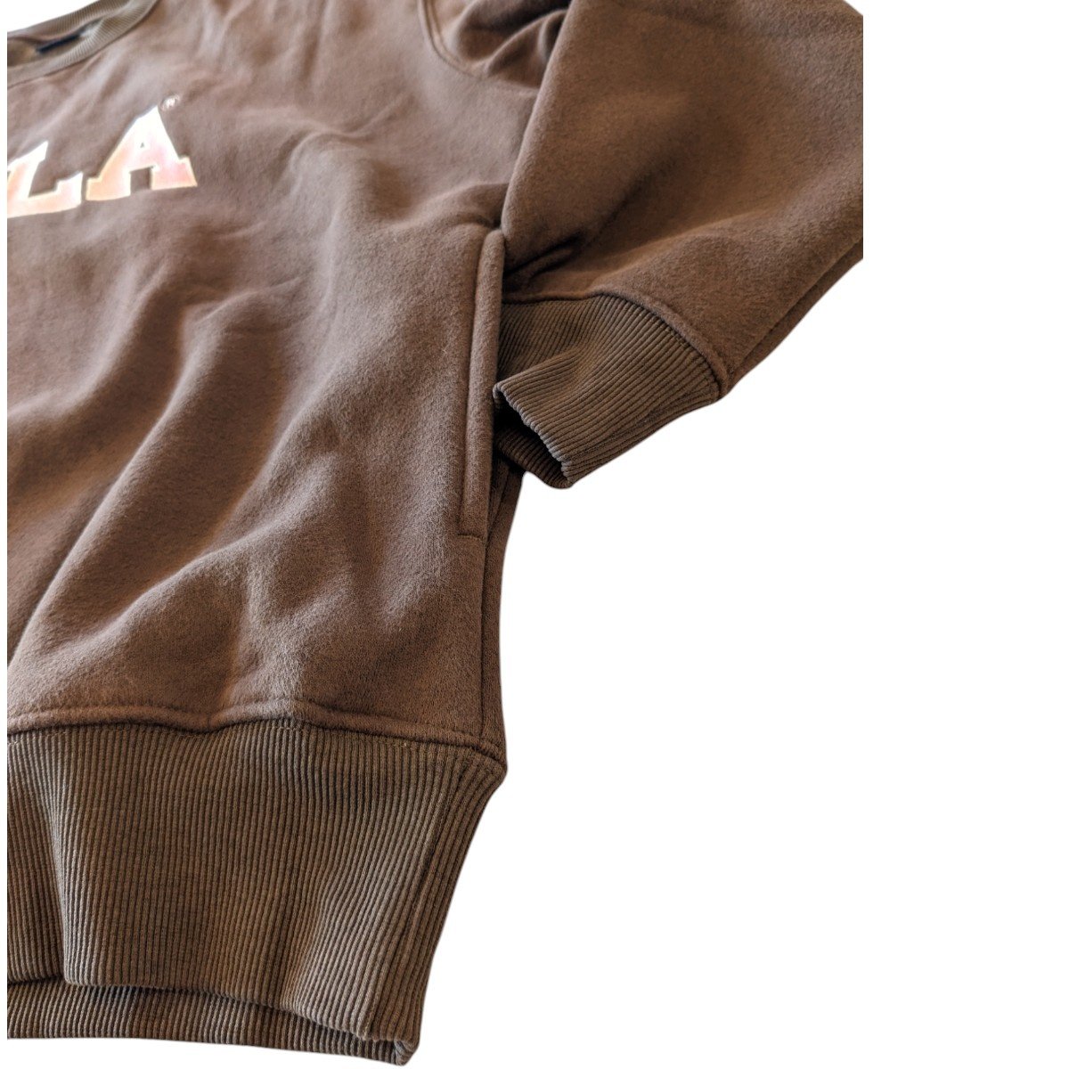HYPE AND VICE UCLA Pink Block Offside Crewneck Brown
