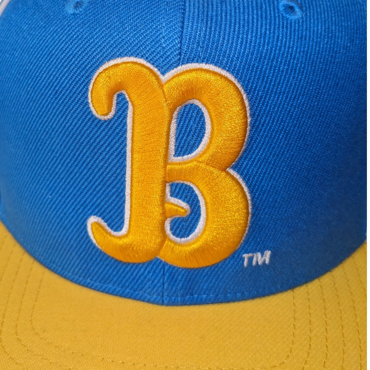 Mitchell & Ness B and UCLA Script NCAA Pipe Snapback Blue