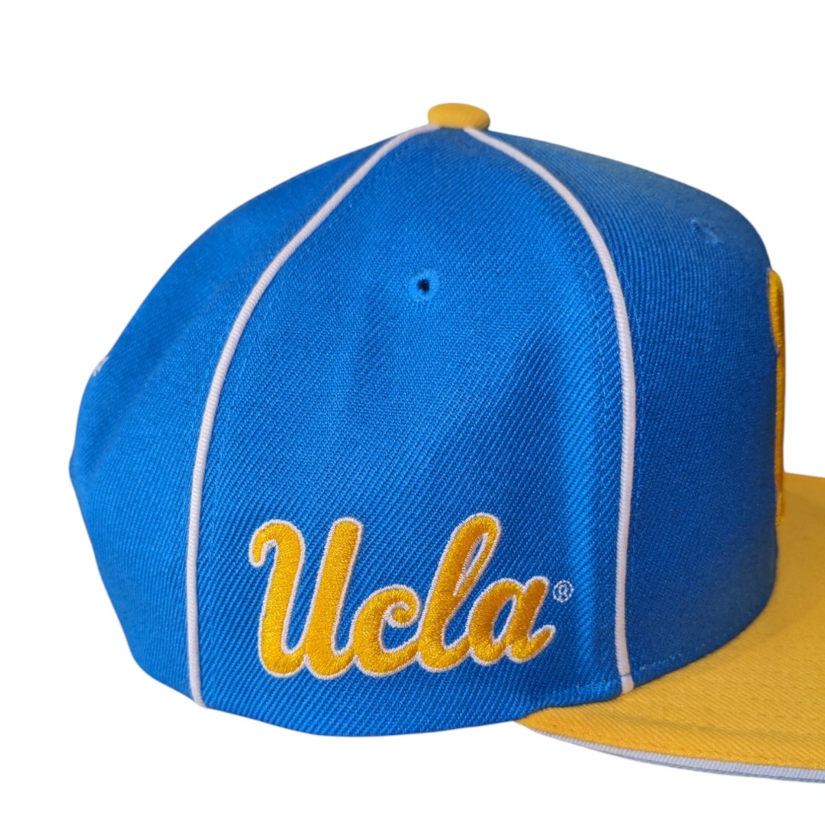 Mitchell & Ness B and UCLA Script NCAA Pipe Snapback Blue