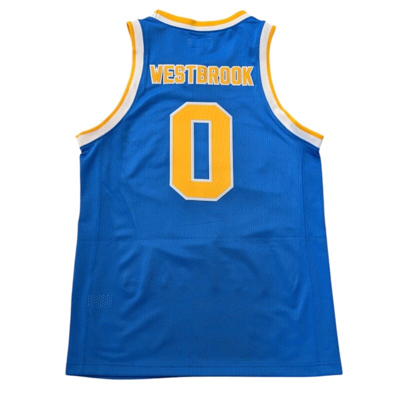 Retro Brand UCLA Blue  Basketball Blue Jersey Westbrook #0