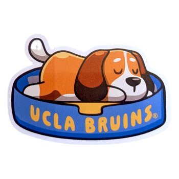 Spirit Products UCLA Sleeping g Dog  Sign  sticker 3X3