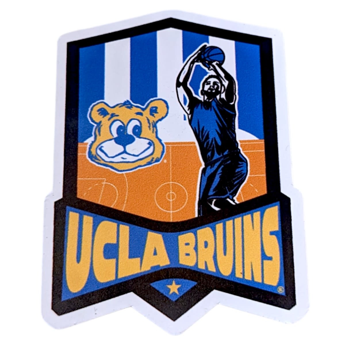 Spirit Products UCLA Basketball Flag sticker 3X3