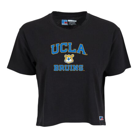 Russell Athletic UCLA Bruins  Joe Bear Ladies Cropped Tee Black
