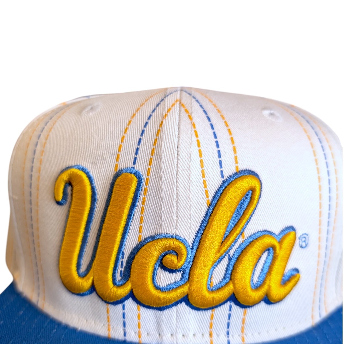 Mitchell & Ness UCLA Script Triplin  Sanpback White Hat
