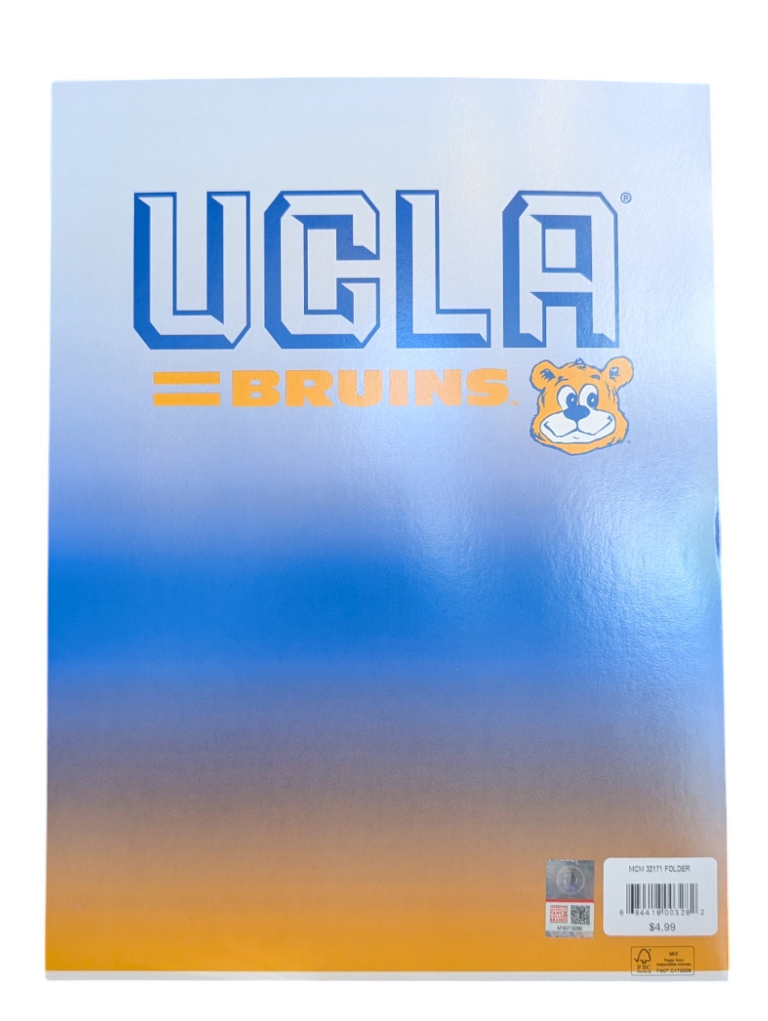 MCM Brands UCLA Bruins Joe Bear Sunset Folder