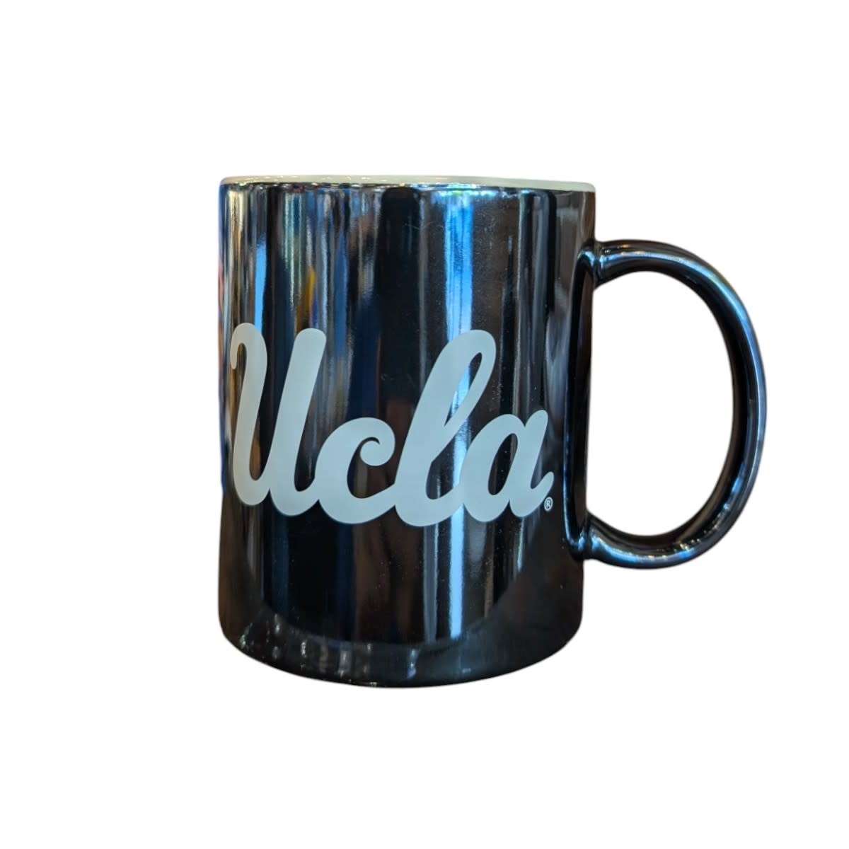 Spirit Products UCLA  Script Iridescent Creamic Metallic Slate Mug