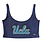 HYPE AND VICE UCLA Script Scoop Neck Crop Top Navy
