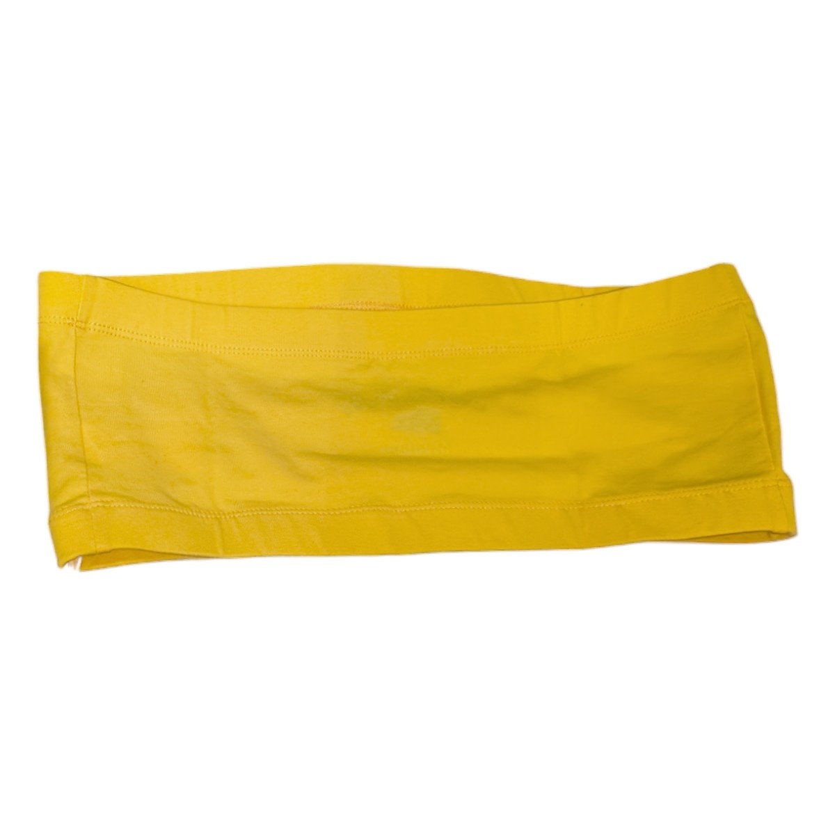 HYPE AND VICE UCLA Script Yellow Bandeau Top