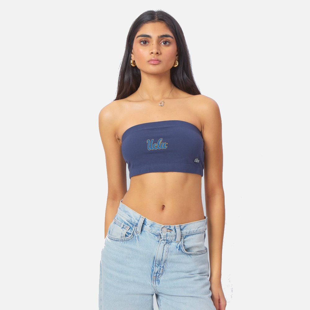 HYPE AND VICE UCLA Script Bandeau Top Navy